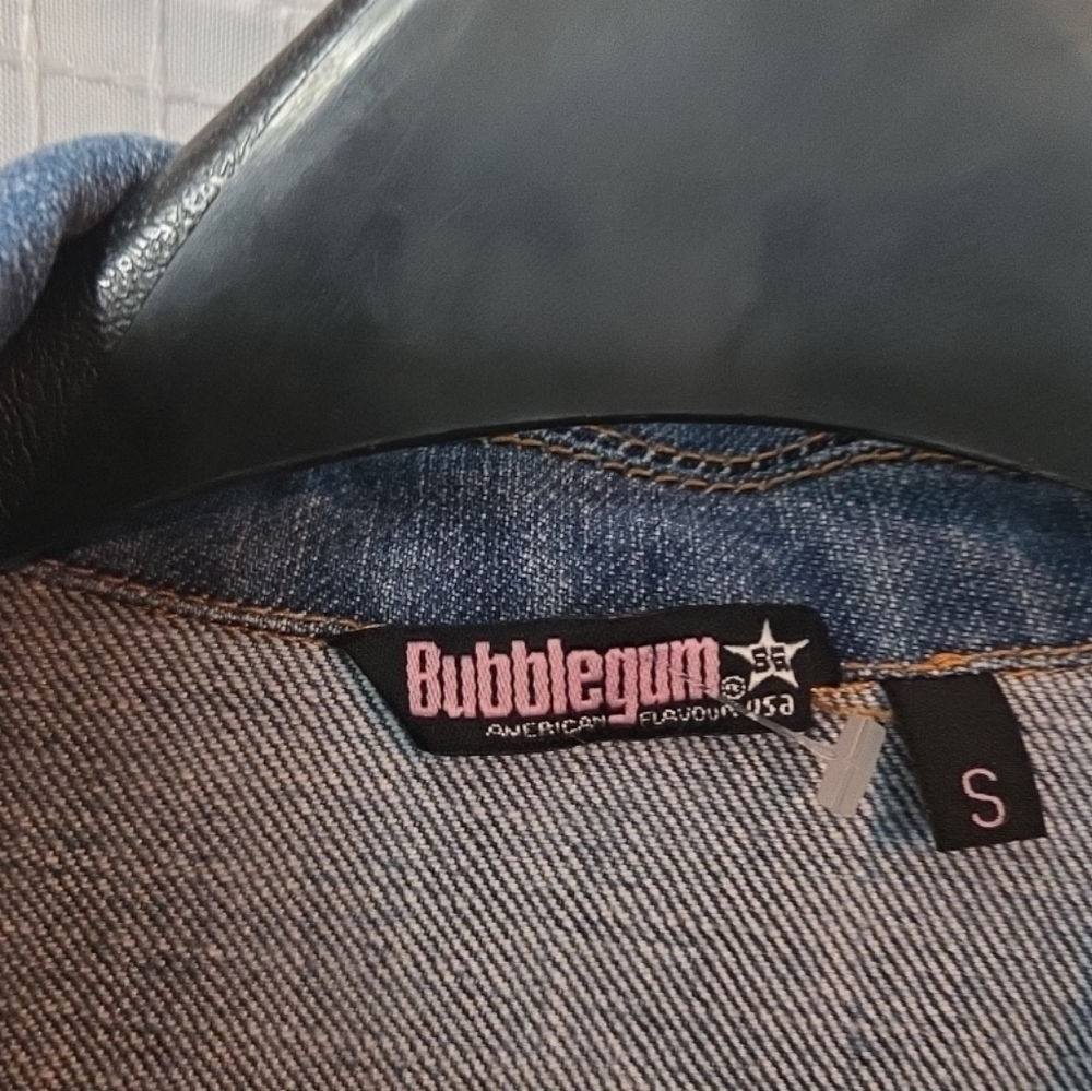 Bubblegum Denim Vest Size Small  Y2K - Picture 3 of 8
